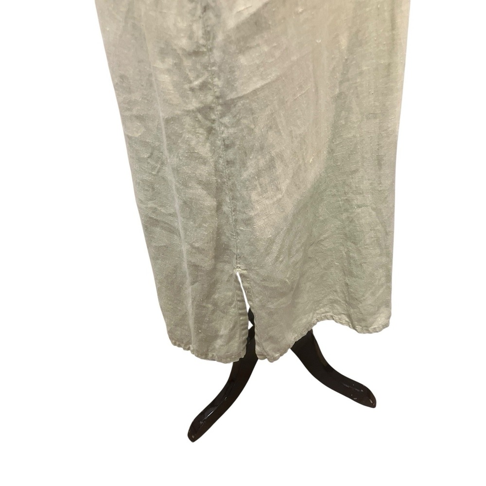 J Jill 100% linen Soft Green Maxi Relaxed Lagenlook Beach Resort Large Petite - Picture 6 of 7